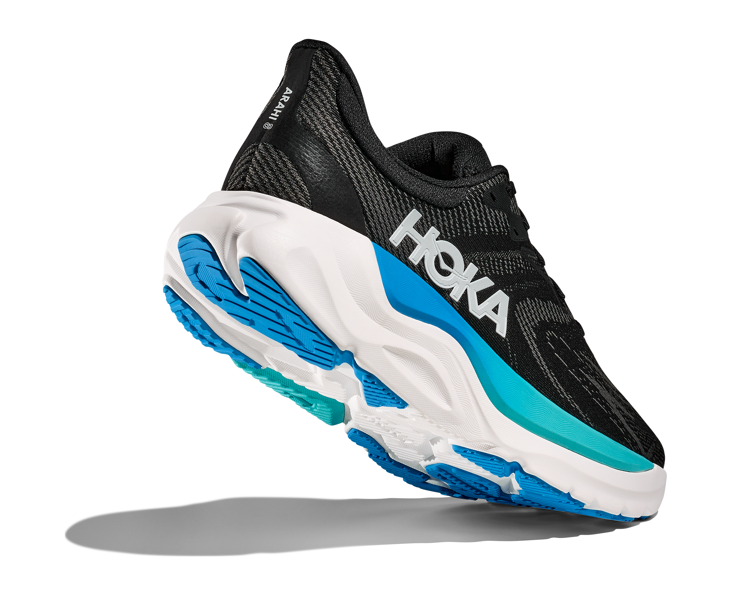 Hoka Arahi 8 Mens Running Shoes Black Sky Blue 1168690-BKSK Size 9D Sneaker Hoka Men main image 4
